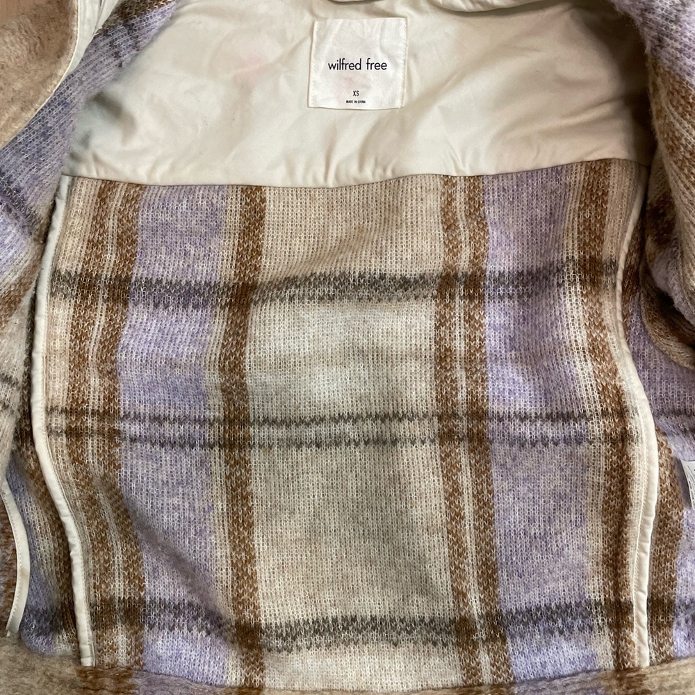 ARITZIA WILFRED FREE The Ganna Plaid Cropped Shirt Jacket - Picture 8 of 10